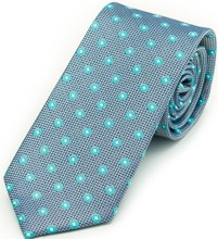 Slate Blue Gingham Tie